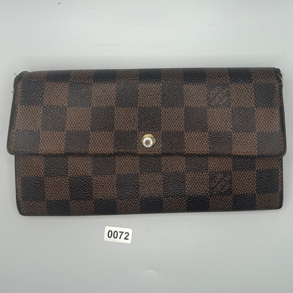 Louis Vuitton Damier Ebene Canvas Long Wallet Zippy #72